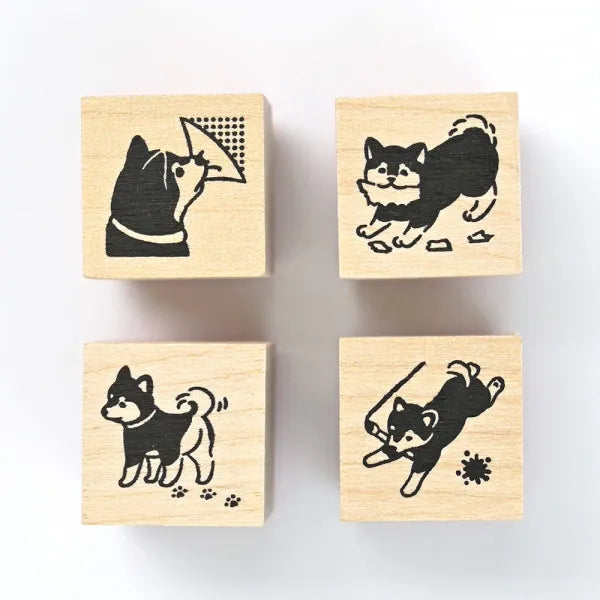 Pranks on the Edge Rubber Stamp Set - Shiba Inu