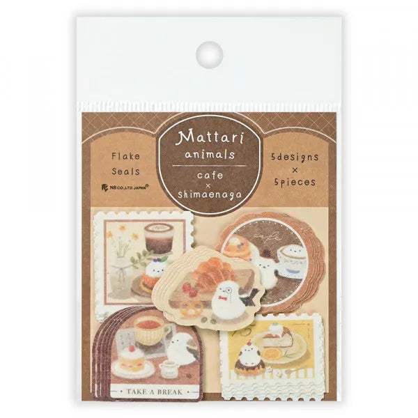 Mattari Animals Flake Stickers (Day) - Shimaenaga Long-tailed Tit