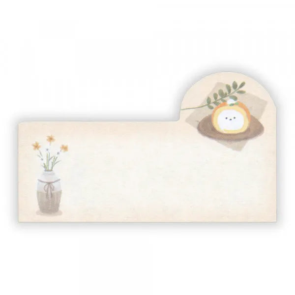 Mattari Animals Die-cut Sticky Notes (Day) - Shimaenaga Long-tailed Tit