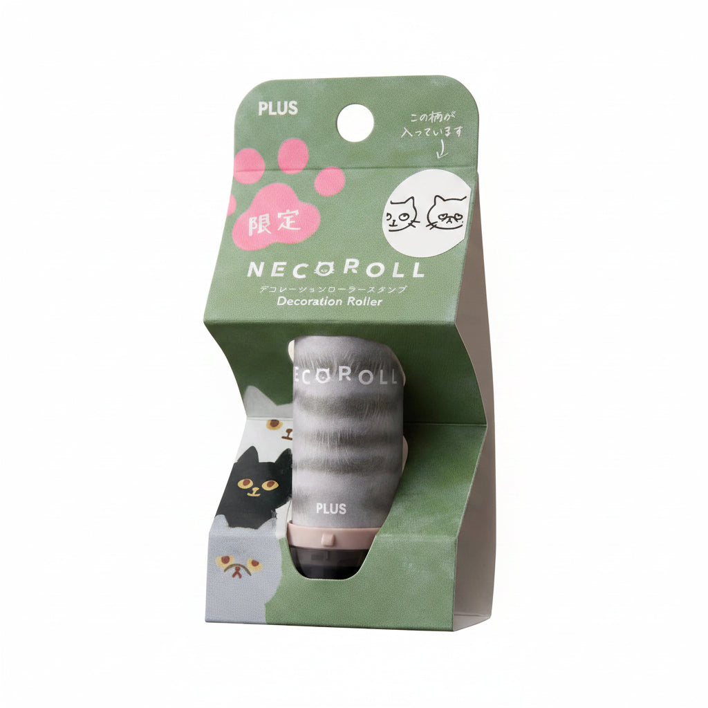 PLUS NECO ROLL Rolling Stamp Limited Cat Series - Face (Black)