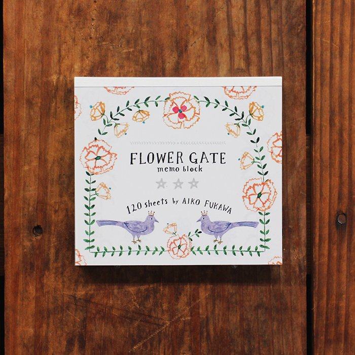 Aiko Fukawa Block Memo - FLOWER GATE - cozyca products - Default Title by Techo Treats Stationery