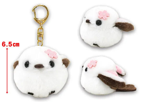 AMUSE Shimaenaga Long-tailed Tit Mascot (6.5cm) (4 designs) - Sakura Shimaenaga by Techo Treats Stationery