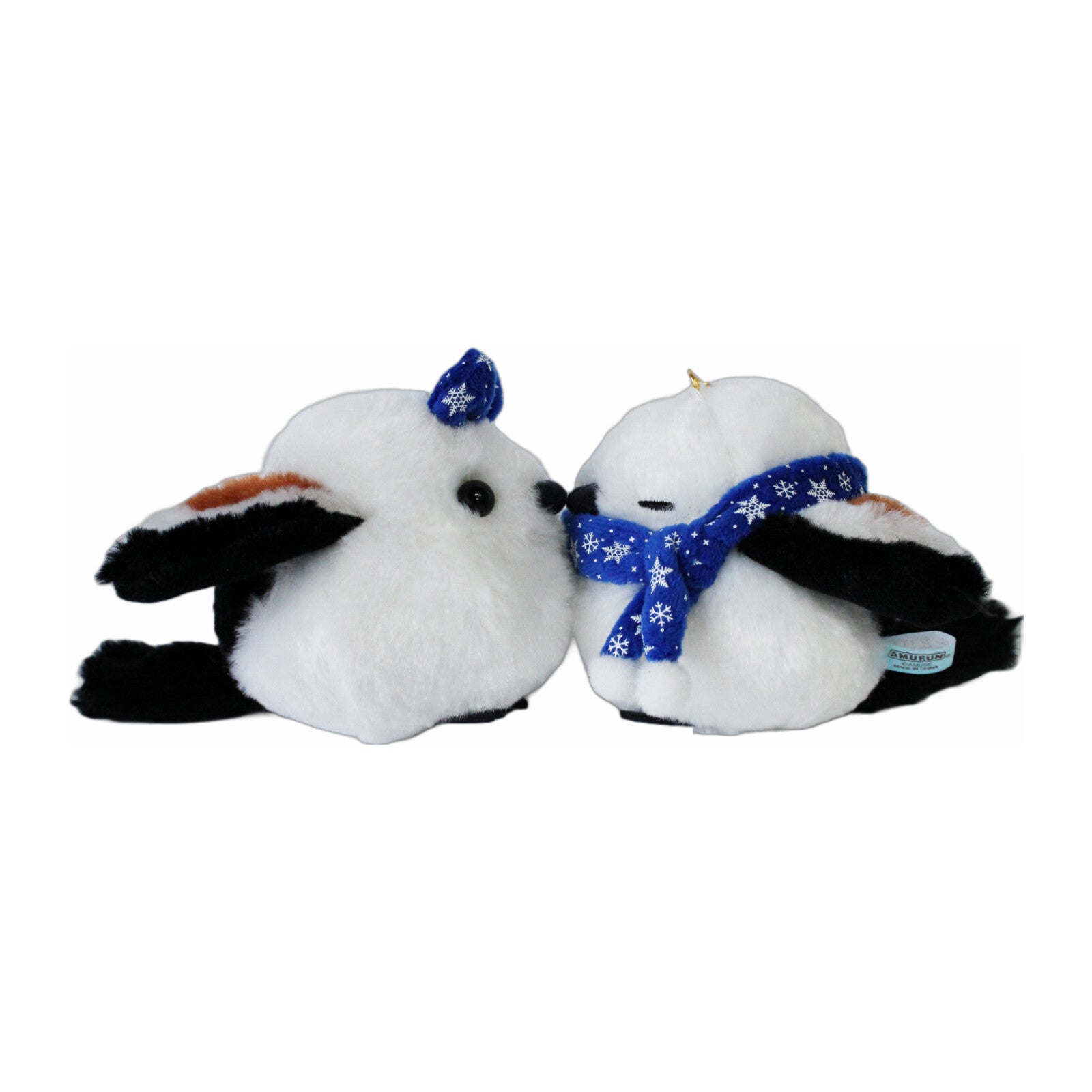 AMUSE Shimaenaga Long-tailed Tit Stuffed Toy (10cm) - Sedia x Kotori Cafe Limited Edition (2 designs) - Ribbon by Techo Treats Stationery