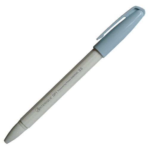 Anterique GP1 Cap Knock Gel Pen 0.5mm - Black (Pentel Energel) - Aqua Blue by Techo Treats Stationery