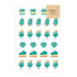 AOYOSHI Food x Animal Sticker - 040 Emerald Dessert Cat - Techo Treats