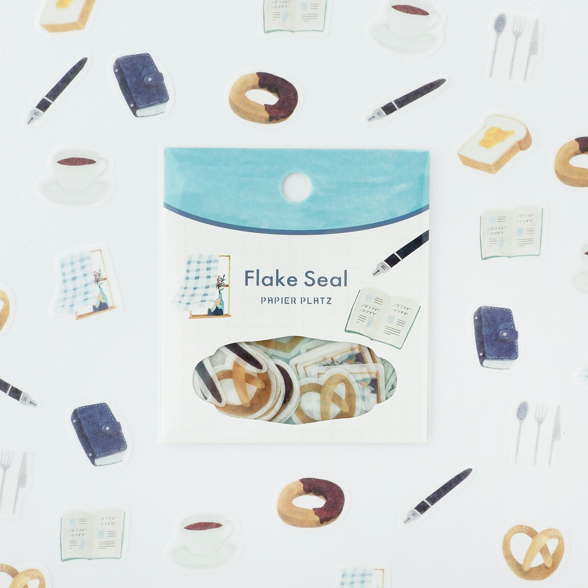 asanel Flake Stickers - Bread and Notebook - Techo Treats