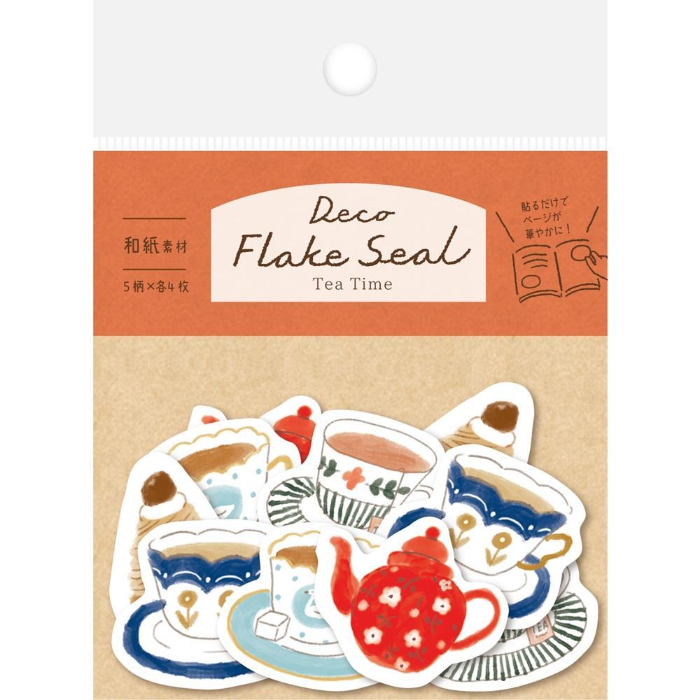 Autumn Limited Flake Stickers - Tea Time - Furukawa Shiko - Default Title by Techo Treats Stationery