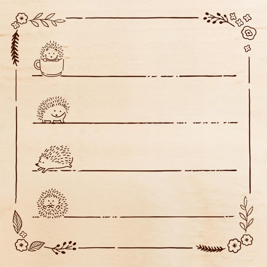 Beverly Colorful Rubber Stamp - Hedgehog Stroll - Default Title by Techo Treats Stationery