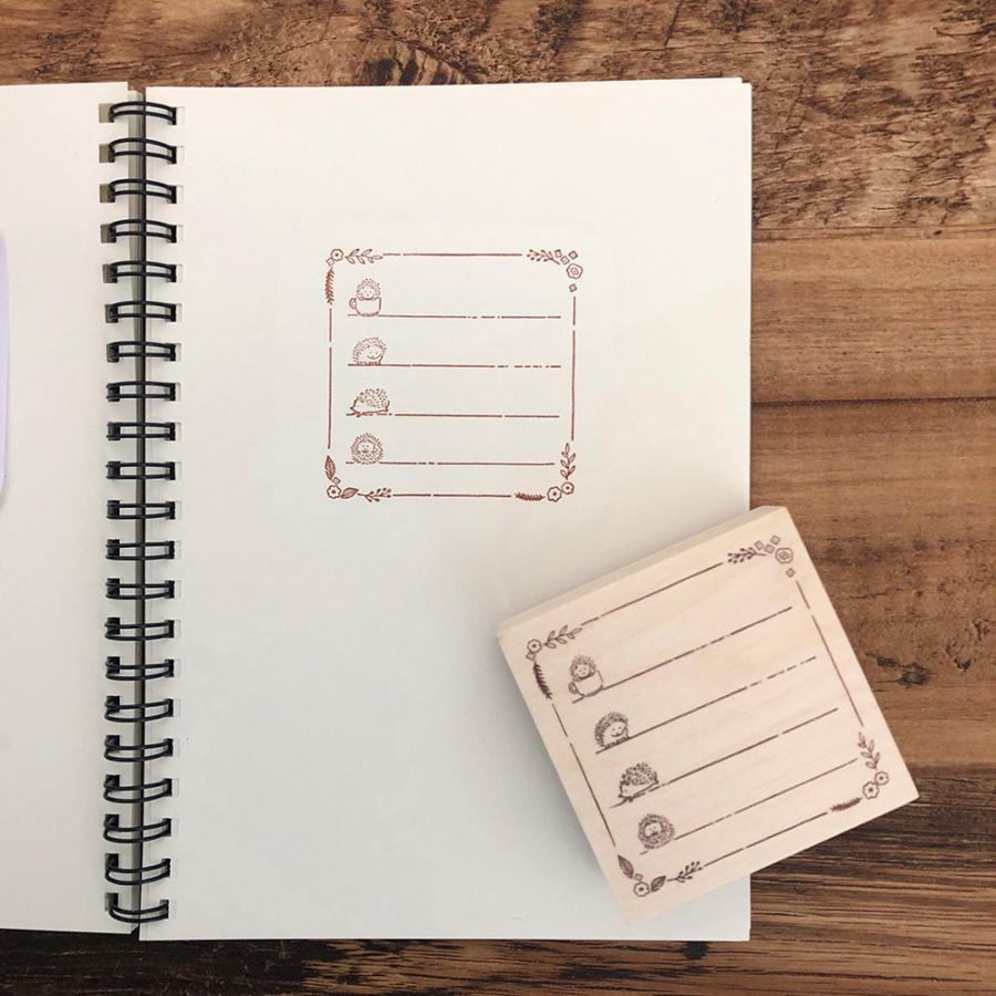 Beverly Colorful Rubber Stamp - Hedgehog Stroll - Default Title by Techo Treats Stationery