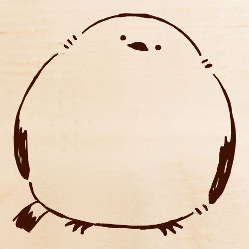 Beverly Colorful Rubber Stamp - Shimaenaga Long-tailed Tit Up - Default Title by Techo Treats Stationery