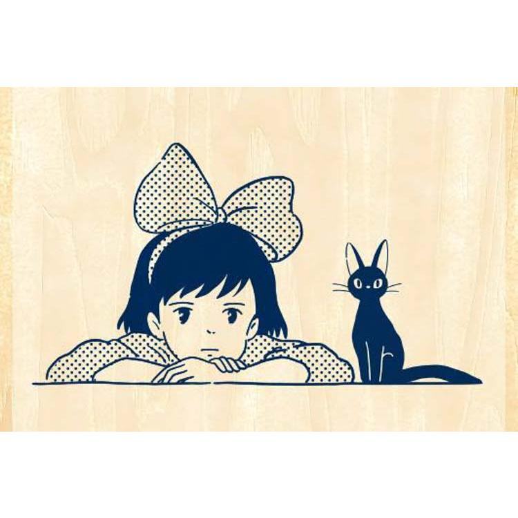 Beverly Ghibli x MT Pal Rubber Stamp - Kiki and Jiji - Default Title by Techo Treats Stationery