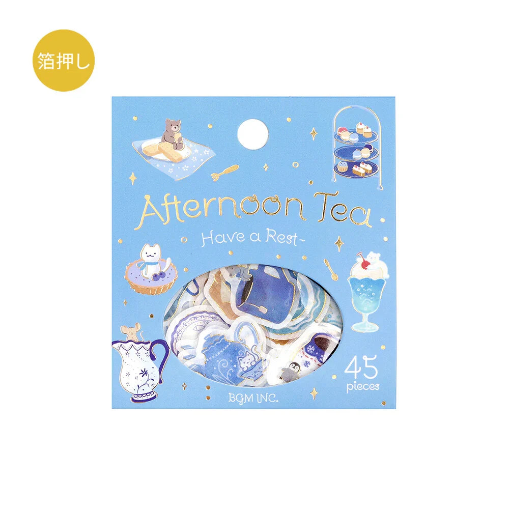 BGM Afternoon Tea Party Foil-stamped Flake Seal - Have a Rest - Default Title by Techo Treats Stationery