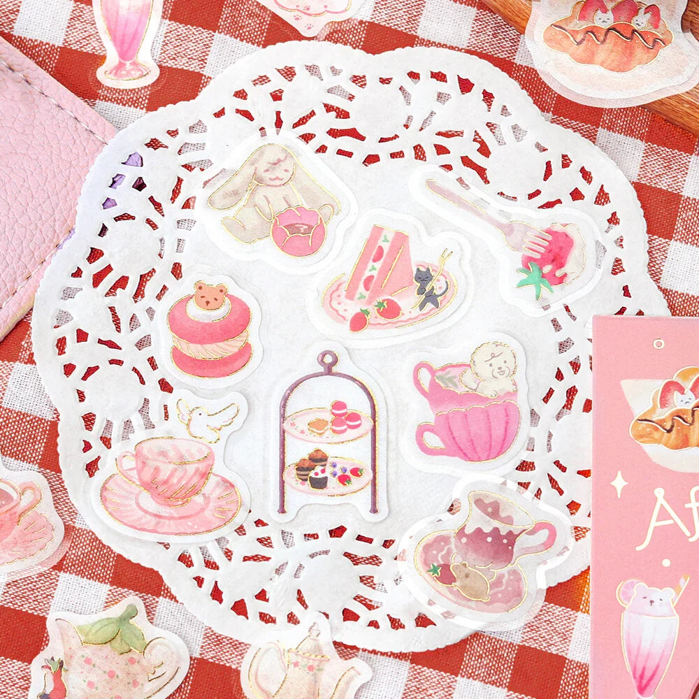 BGM Afternoon Tea Party Foil-stamped Flake Seal - So Yummy - Default Title by Techo Treats Stationery
