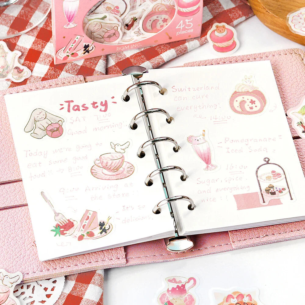 BGM Afternoon Tea Party Foil-stamped Flake Seal - So Yummy - Default Title by Techo Treats Stationery