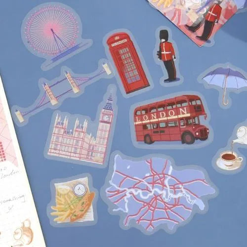 BGM City Guide Clear Sticker - London - Default Title by Techo Treats Stationery