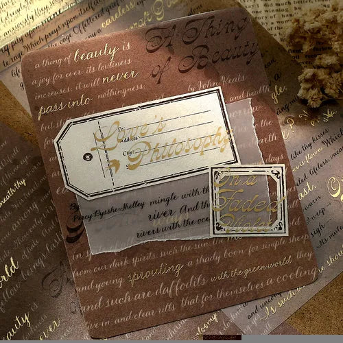 BGM Collage Seal Foil-stamped Planner Sticker - Sonnet - Default Title by Techo Treats Stationery