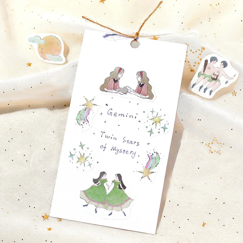 BGM Constellation Girls Foil-stamped Flake Seal - Taurus & Gemini & Crab - Default Title by Techo Treats Stationery