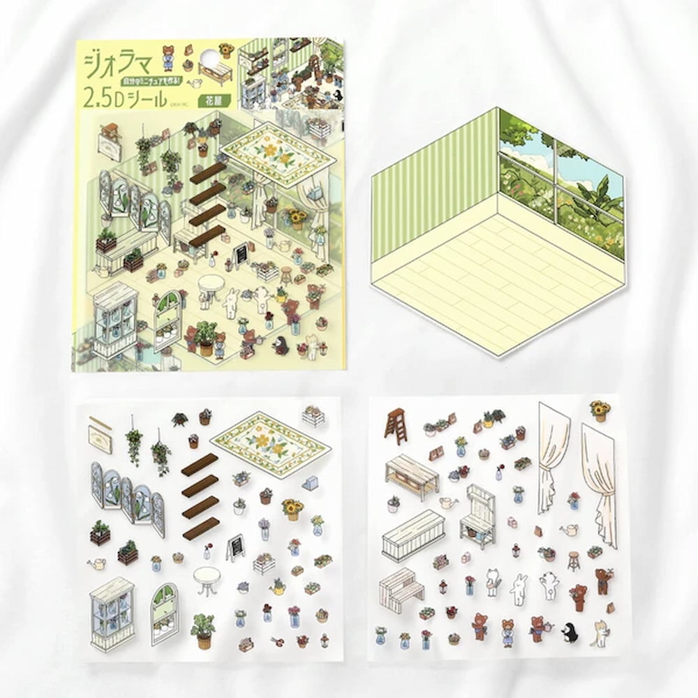 BGM Diorama 2.5D Miniature Room Sticker Vol.2 - Florist