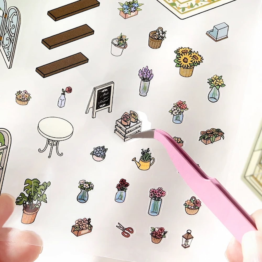 BGM Diorama 2.5D Miniature Room Sticker Vol.2 - Florist