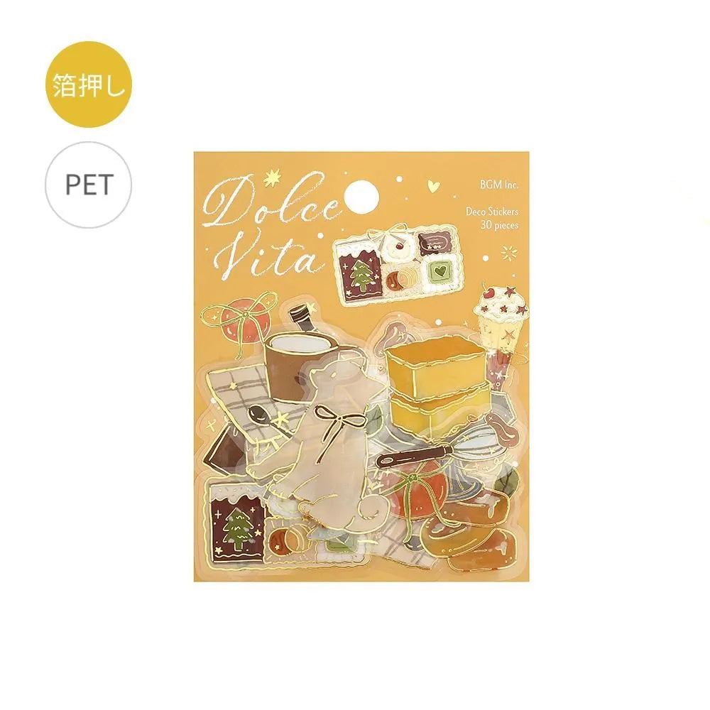 BGM Dolce Vita Foil-stamped Clear Sticker - Sweet Recipes