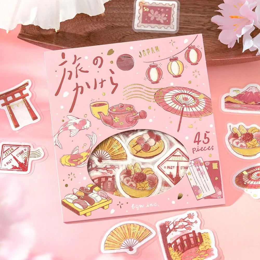 BGM Fragments of a Journey Foil-stamped Flake Seal - To Japan - Default Title by Techo Treats Stationery