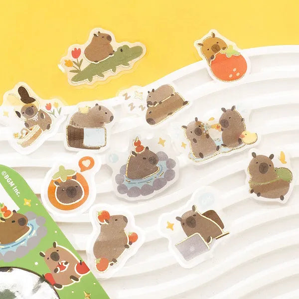 BGM IPPAI Deco Sticker Vol.2 - Full of Capybaras - Default Title by Techo Treats Stationery