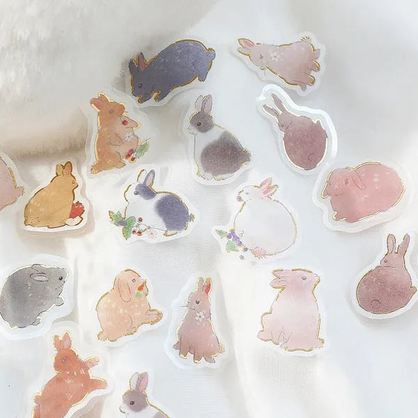 BGM IPPAI Deco Sticker Vol.2 - Full of Rabbits - Default Title by Techo Treats Stationery