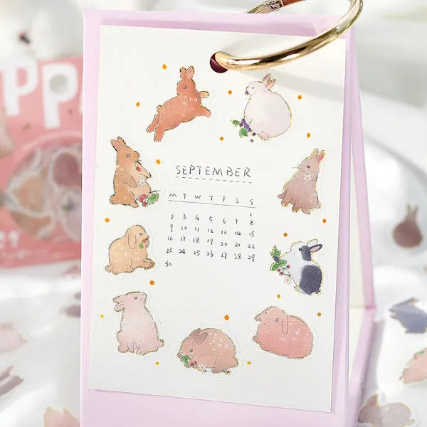 BGM IPPAI Deco Sticker Vol.2 - Full of Rabbits - Default Title by Techo Treats Stationery