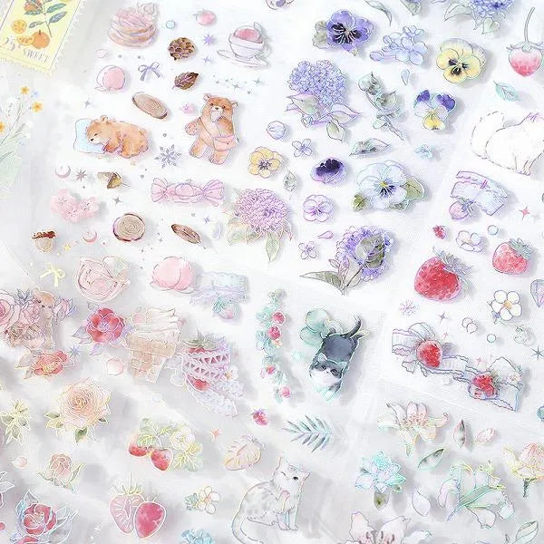 BGM IRIDE Aurora Foil Clear Sticker Vol.1 - Cat - Default Title by Techo Treats Stationery