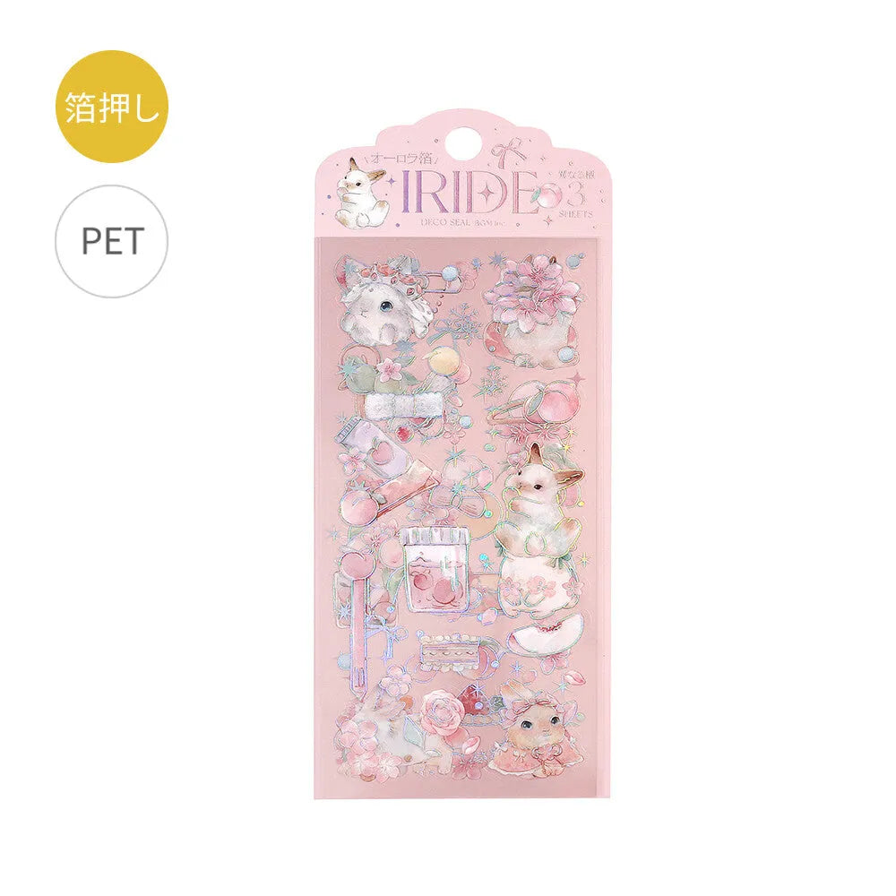 BGM IRIDE Aurora Foil Clear Sticker Vol.2 - Rabbit - Default Title by Techo Treats Stationery