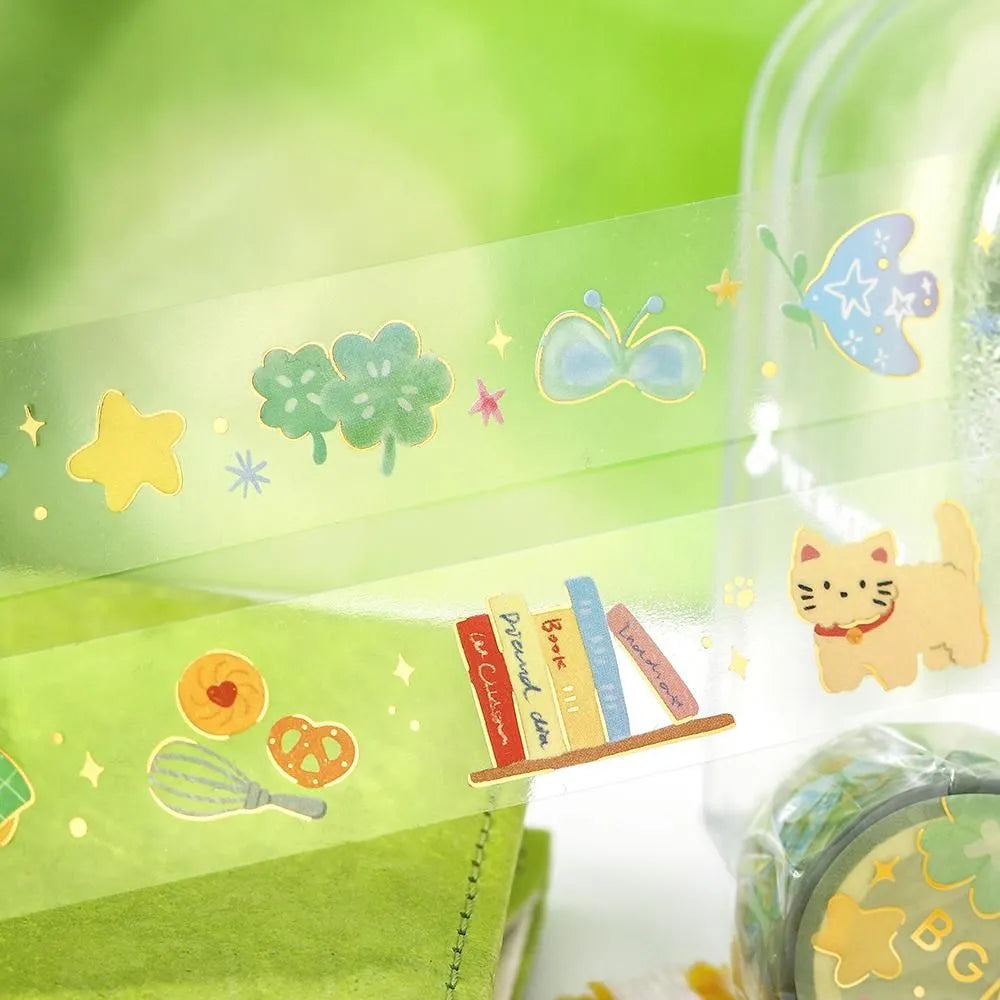BGM LIFE Series Foil-stamped Clear Tape 20mm - Lucky