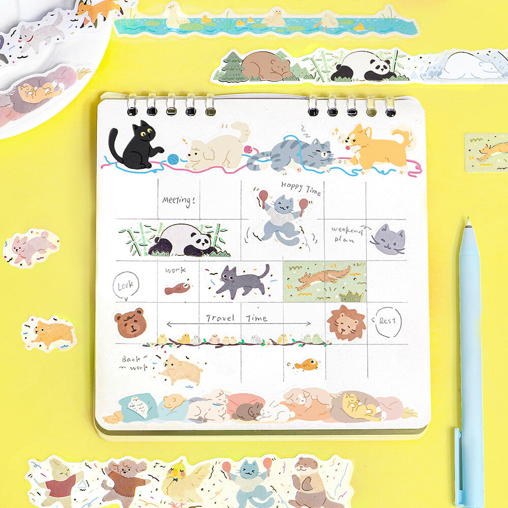 BGM Ligne Deco Sticker - Animal Friends - Default Title by Techo Treats Stationery
