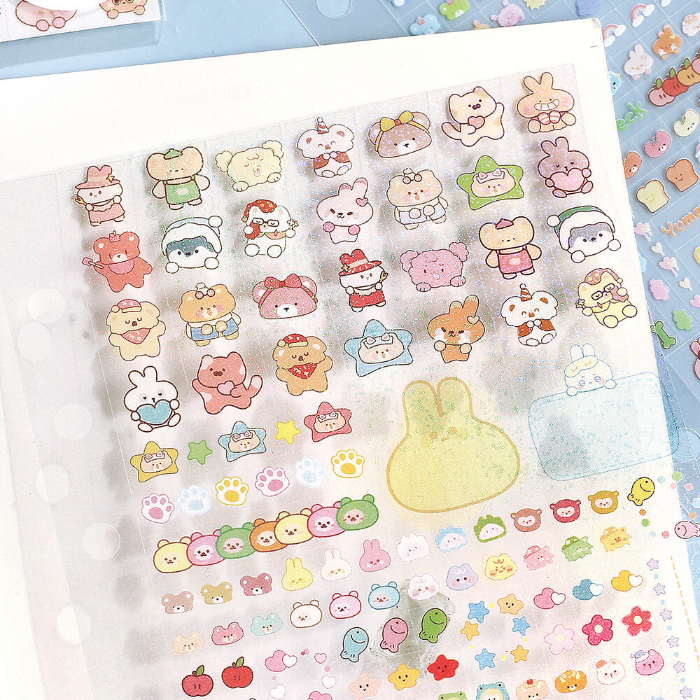 BGM Mini CUBE Seal Planner Sticker - Animal Palette - Default Title by Techo Treats Stationery