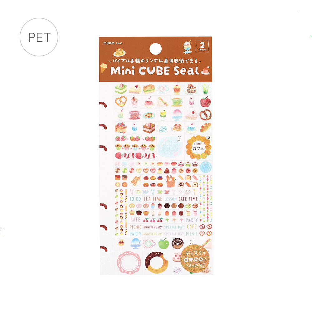 BGM Mini CUBE Seal Planner Sticker - Bite-sized Sweets - Default Title by Techo Treats Stationery