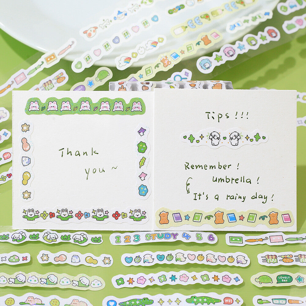 BGM mini LINEA Roll Sticker - Green - Default Title by Techo Treats Stationery