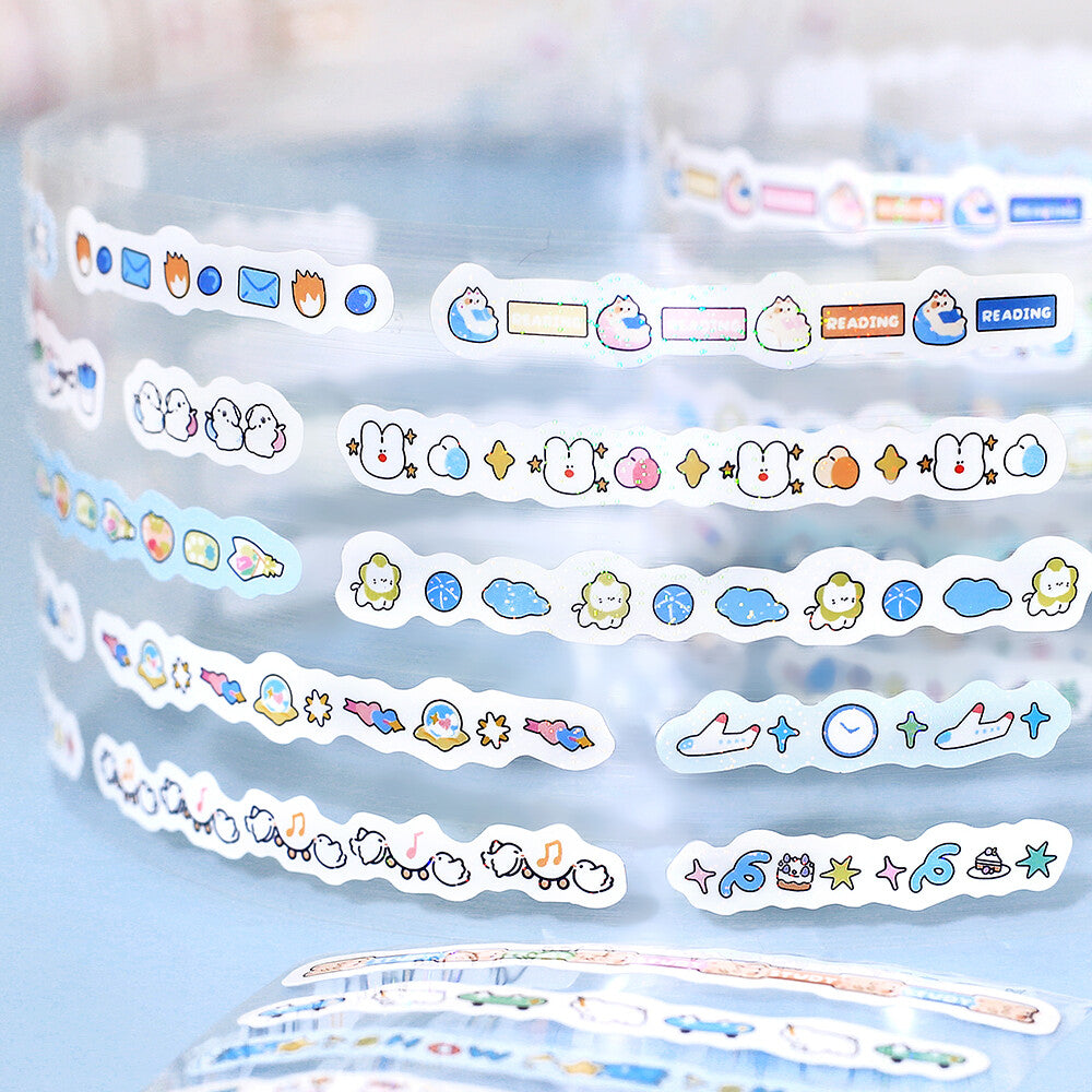 BGM mini LINEA Roll Sticker - Pale Blue - Default Title by Techo Treats Stationery