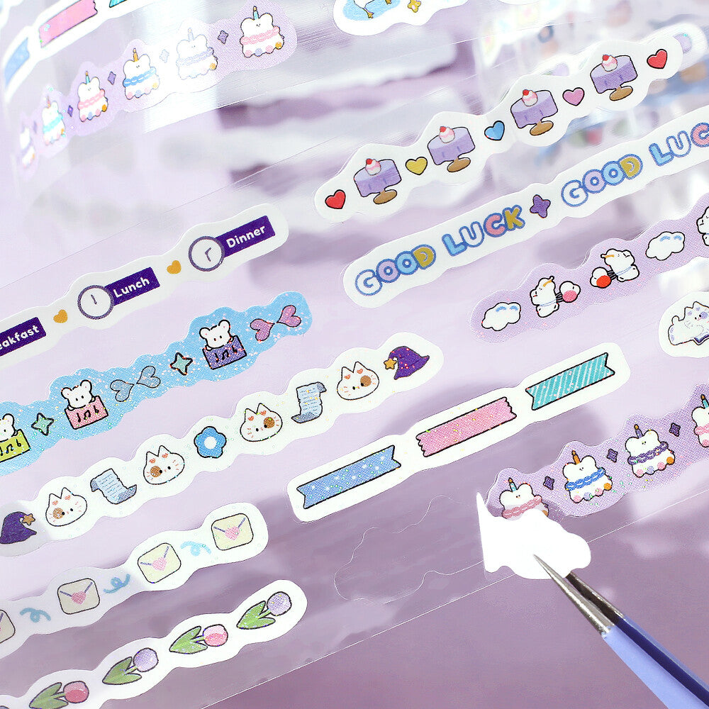 BGM mini LINEA Roll Sticker - Purple - Default Title by Techo Treats Stationery