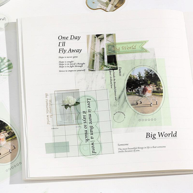 BGM Mix Seal Photo Flake Stickers - Side Whisper - Default Title by Techo Treats Stationery