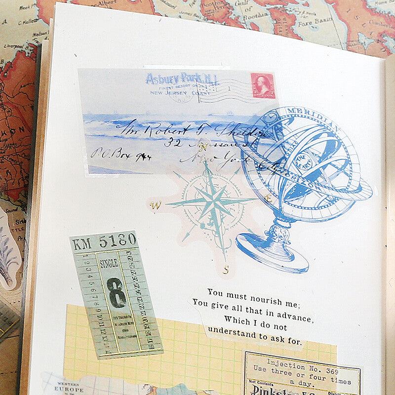 BGM Mix Seal Vintage Flake Stickers - Memory Trips - Default Title by Techo Treats Stationery