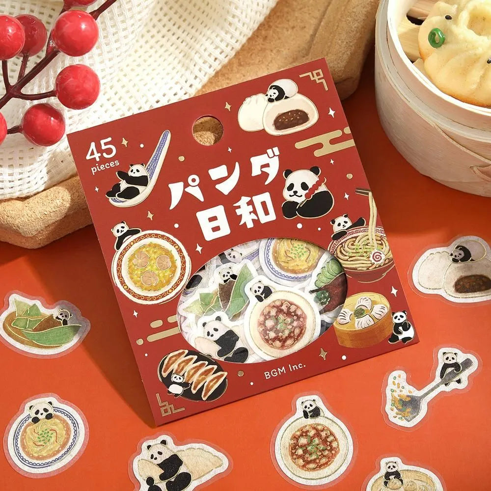 BGM Panda Days Foil-stamped Flake Seal - Cooking - Default Title by Techo Treats Stationery