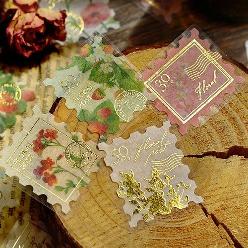 BGM Plant Encyclopaedia Foil-stamped Flake Seal - Red - Default Title by Techo Treats Stationery
