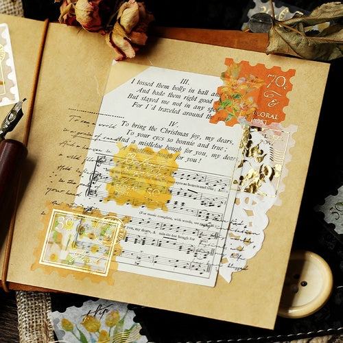 BGM Plant Encyclopaedia Foil-stamped Flake Seal - Yellow - Default Title by Techo Treats Stationery