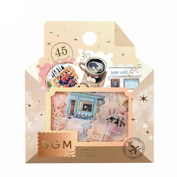BGM Post Office Foil-stamped Flake Seal - Coffee Daily Life - Default Title by Techo Treats Stationery
