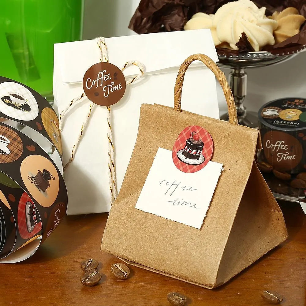 BGM Round Sticker Roll - Cafe A La Mode - Default Title by Techo Treats Stationery