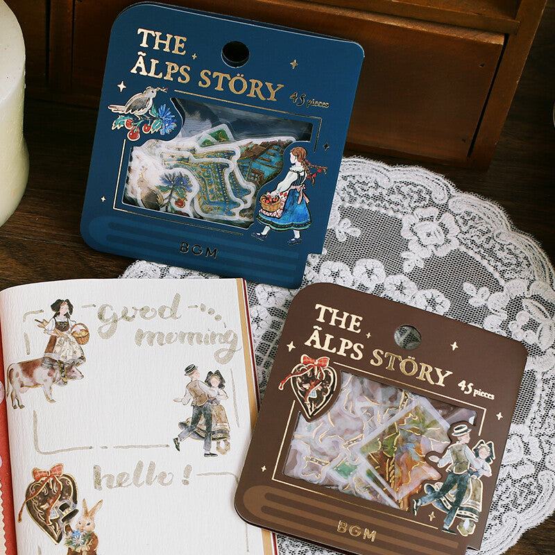 BGM The Alps Story Foil-stamped Flake Seal - Blue - Default Title by Techo Treats Stationery