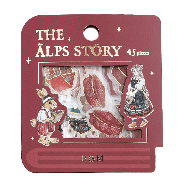 BGM The Alps Story Foil-stamped Flake Seal - Red - Default Title by Techo Treats Stationery