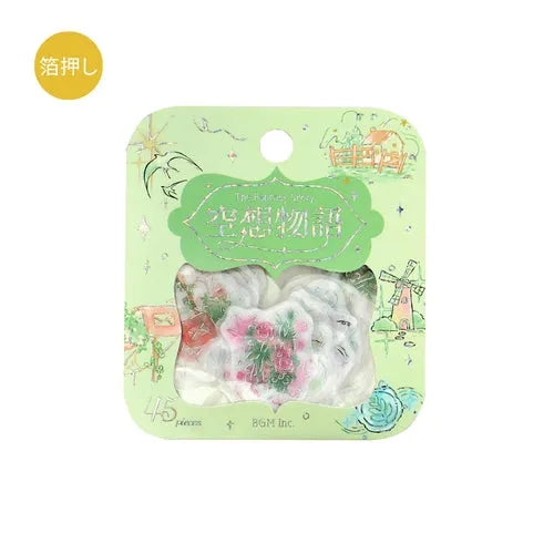 BGM The Fantasy Story Foil-stamped Flake Seal - Flower - Default Title by Techo Treats Stationery