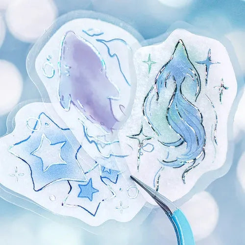 BGM The Fantasy Story Foil-stamped Flake Seal - Sea - Default Title by Techo Treats Stationery