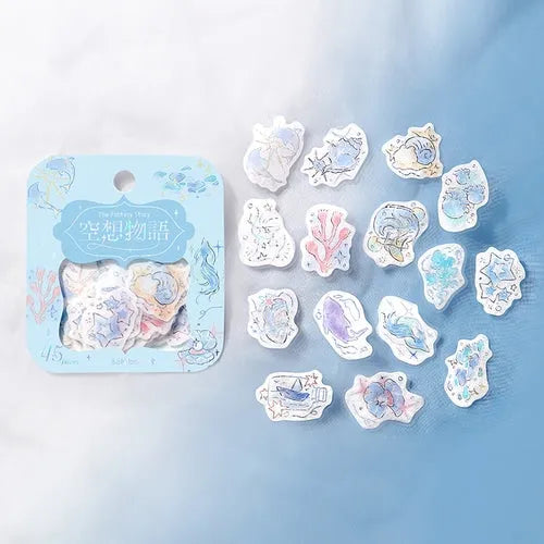 BGM The Fantasy Story Foil-stamped Flake Seal - Sea - Default Title by Techo Treats Stationery