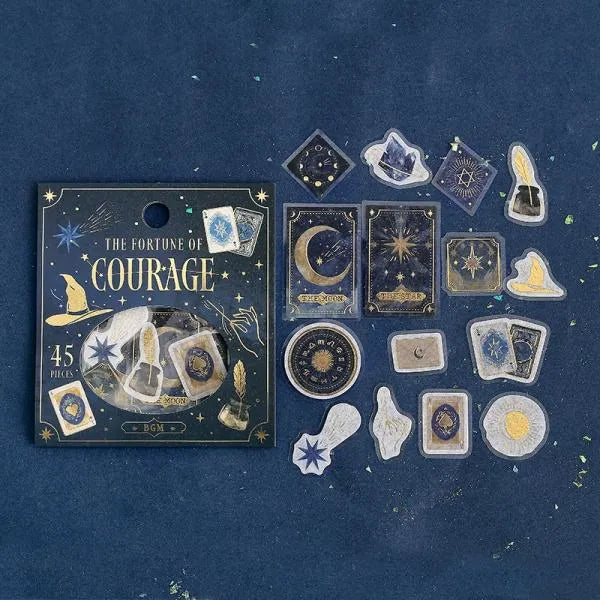 BGM The Fourtune of Courage Foil-stamped Washi Flake Seal - Default Title by Techo Treats Stationery
